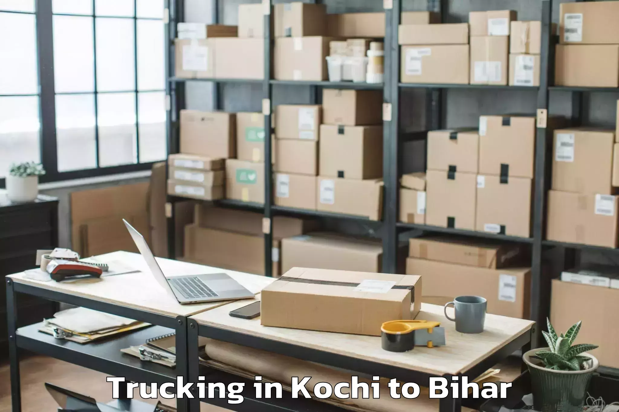 Book Kochi to Warisaliganj Trucking Online